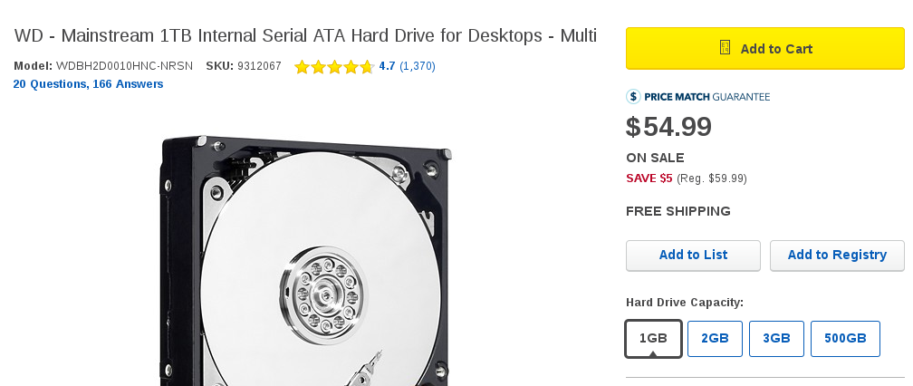 The 1GB 1TB drive